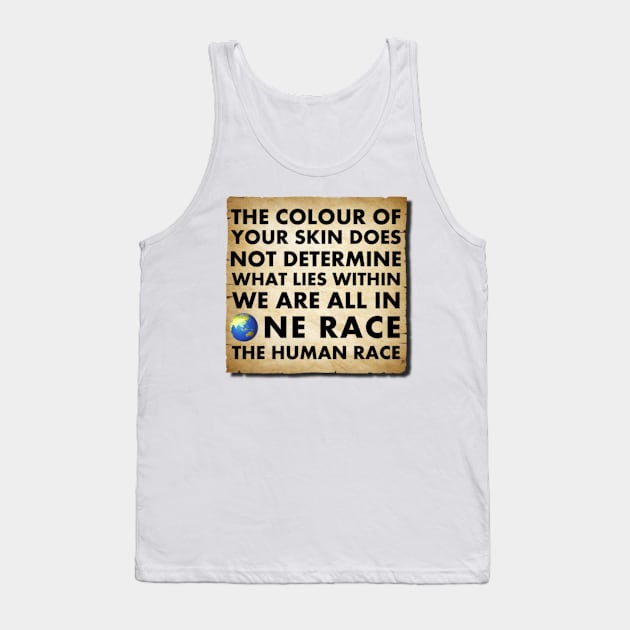 There’s No Winners In The Human Race Tank Top by Afroditees